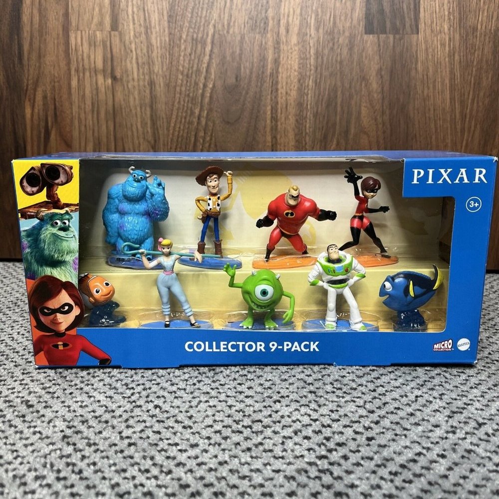 Disney/Pixar Monsters Inc/Toy Story/Collector 9-Pack New Micro Action Figures.